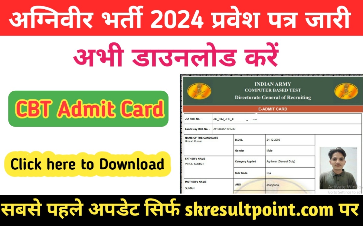 Indian Army Agniveer Admit Card 2024