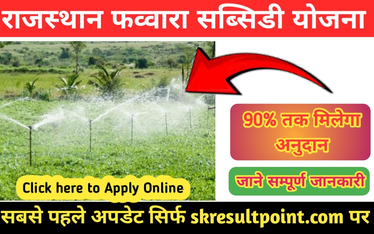 Rajasthan Sprinkler Subsidy Scheme 2024