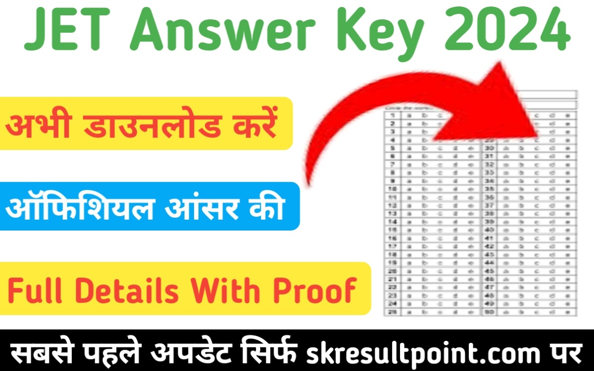 JET Official Answer Key 2024