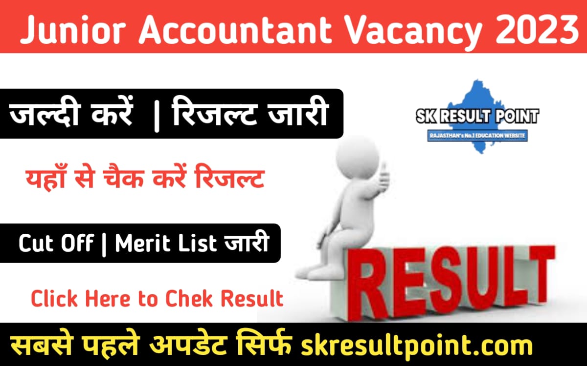 Junior Accountant Vacancy 2023 Result