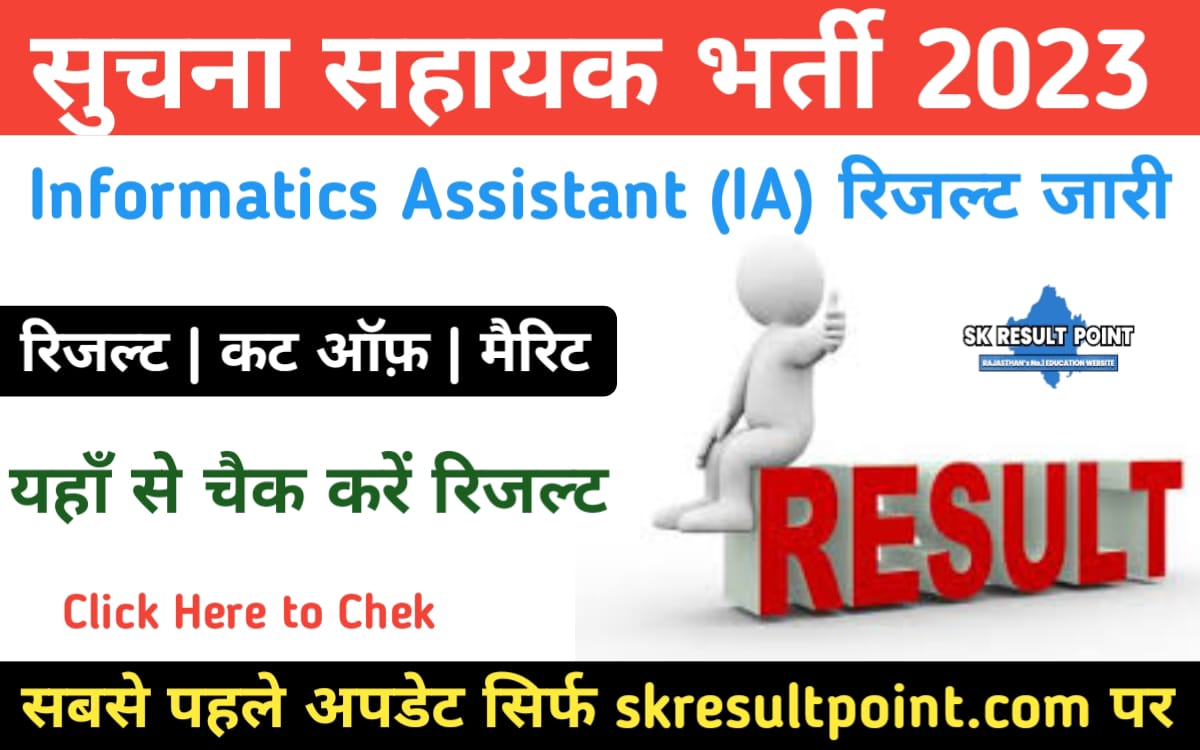 Rajasthan Informatics Assistant Result 2024