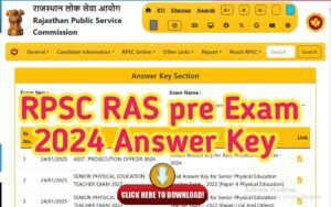 RAS Answer Key 2024