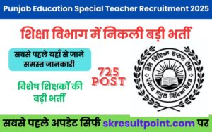 Punjab Education Special Teacher Recruitment 2025