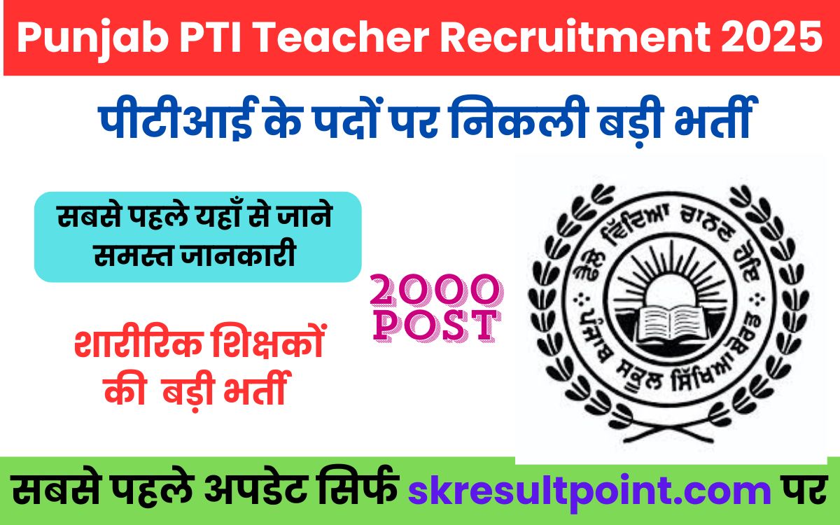 Punjab PTI Teacher Recruitment 2025