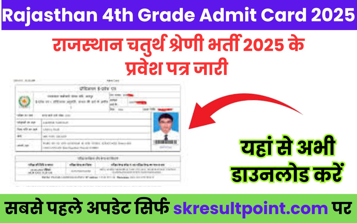 Rajasthan 4th Grade Admit Card 2025