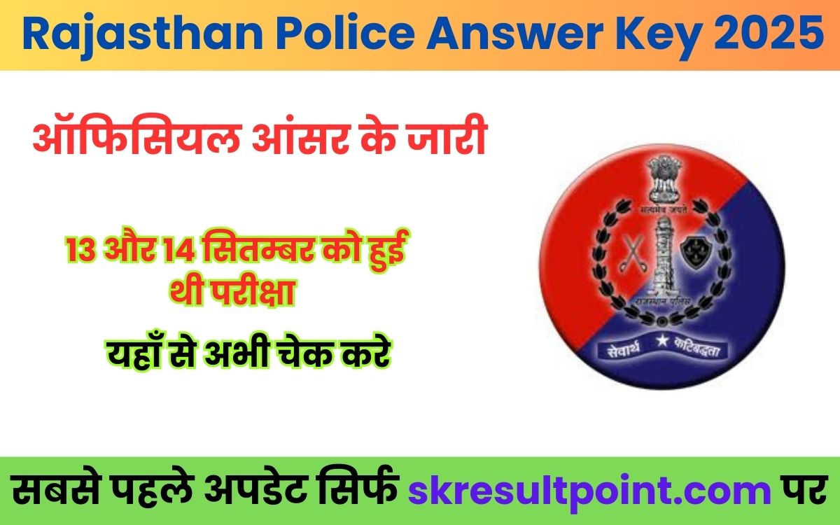 Rajasthan Police Answer Key 2025