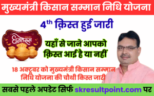 Mukhyamantri Kisan Samman Nidhi Yojana 4th Kisat Released