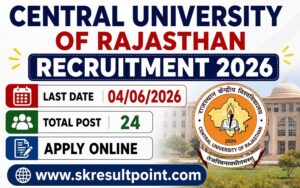 Central University of Rajasthan Recruitment 2026