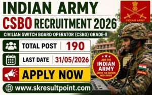 Indian Army CSBO Recruitment 2026