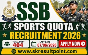 SSB Sports Quota Recruitment 2026