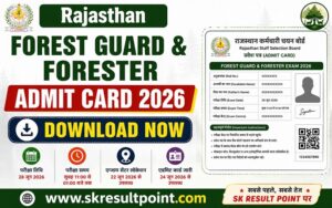 Rajasthan Forest Guard & Forester Admit Card 2026