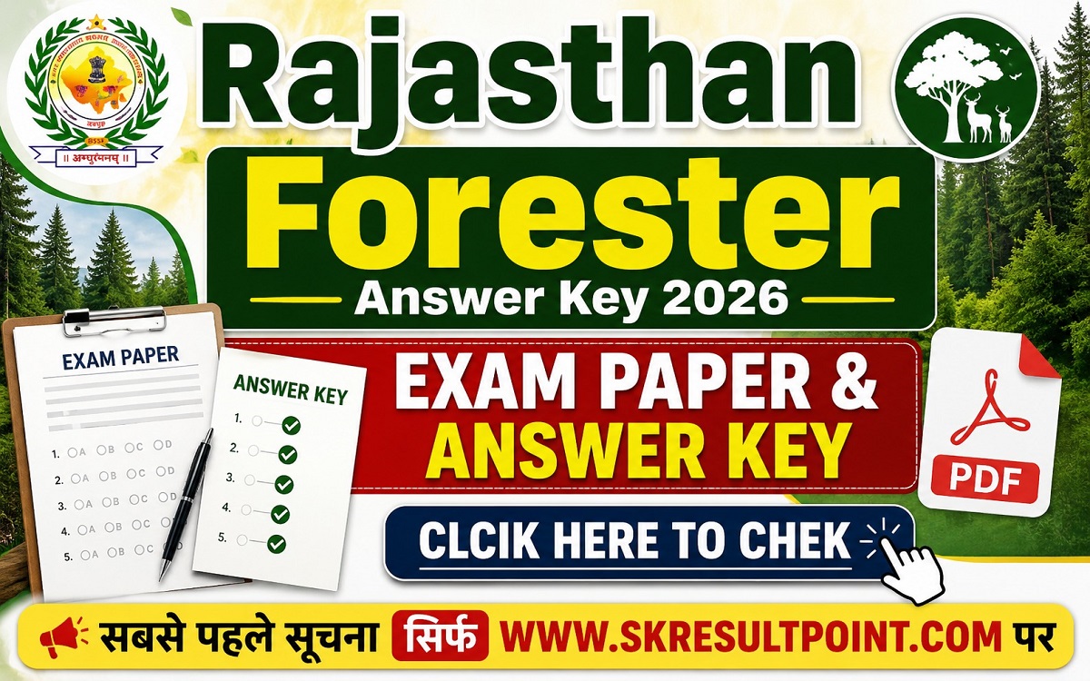 Rajasthan Forester Answer Key 2026