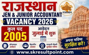 Rajasthan JEN & Junior Accountant Vacancy 2026