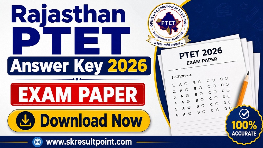 Rajasthan PTET Answer Key 2026