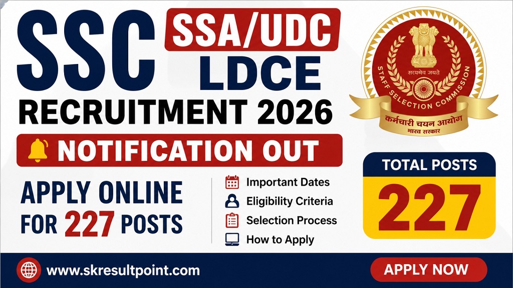 SSC SSA UDC LDCE Recruitment 2026