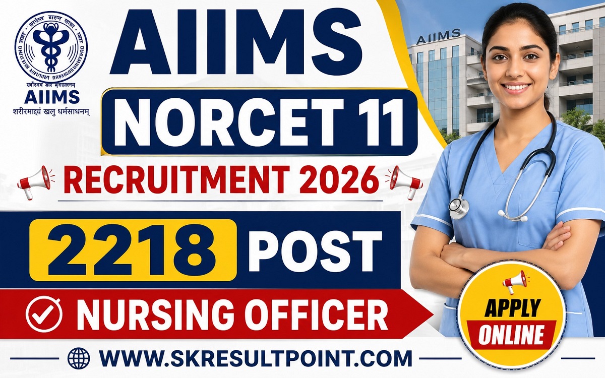 AIIMS NORCET 11 Recruitment 2026