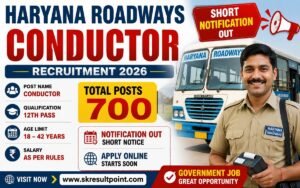 Haryana Roadways Conductor Recruitment 2026