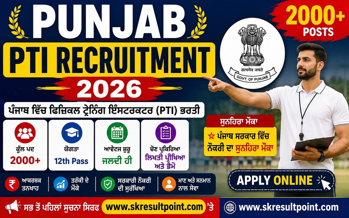 Punjab PTI Recruitment 2026