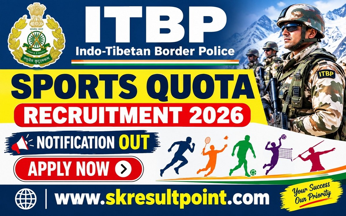 ITBP Sports Quota Recruitment 2026