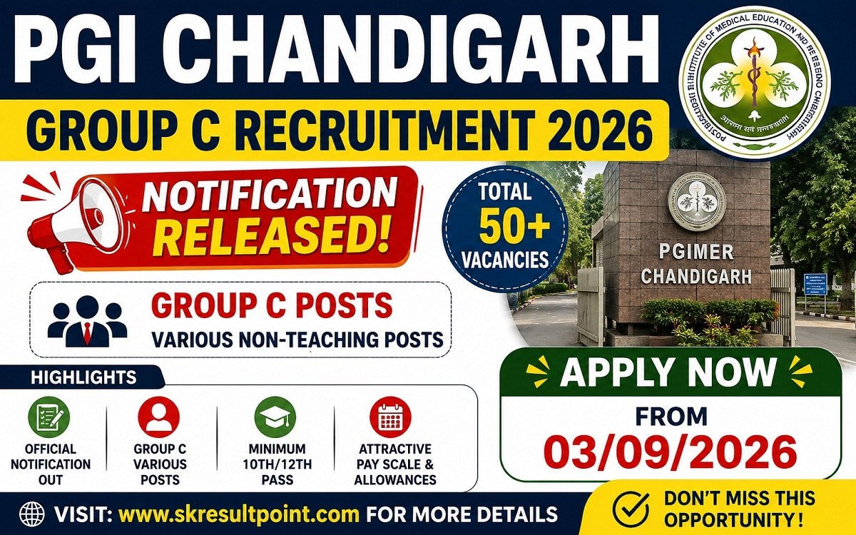 PGI Chandigarh Group C Recruitment 2026