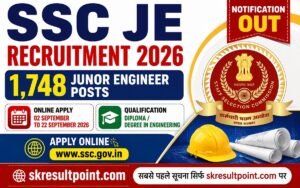 SSC JE Recruitment 2026