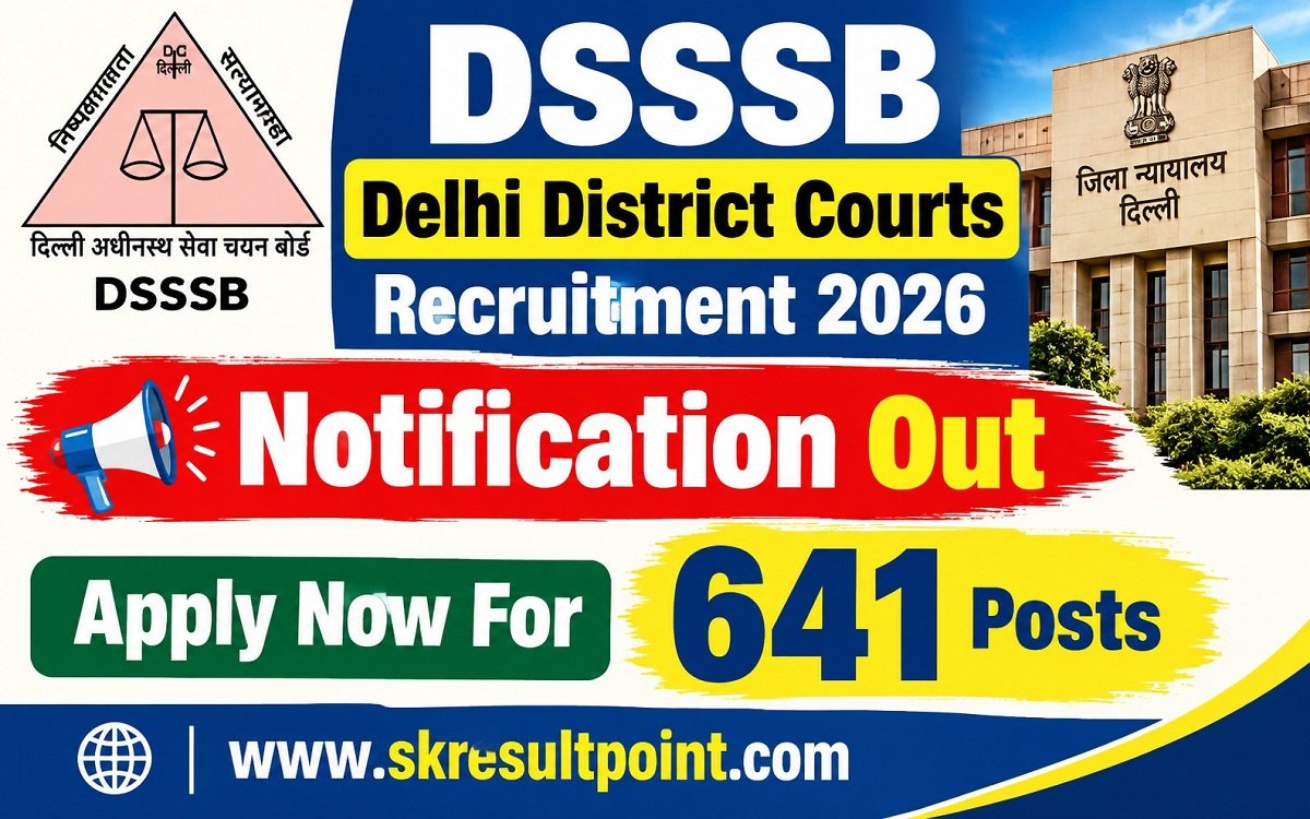 DSSSB Delhi District Courts Recruitment 2026