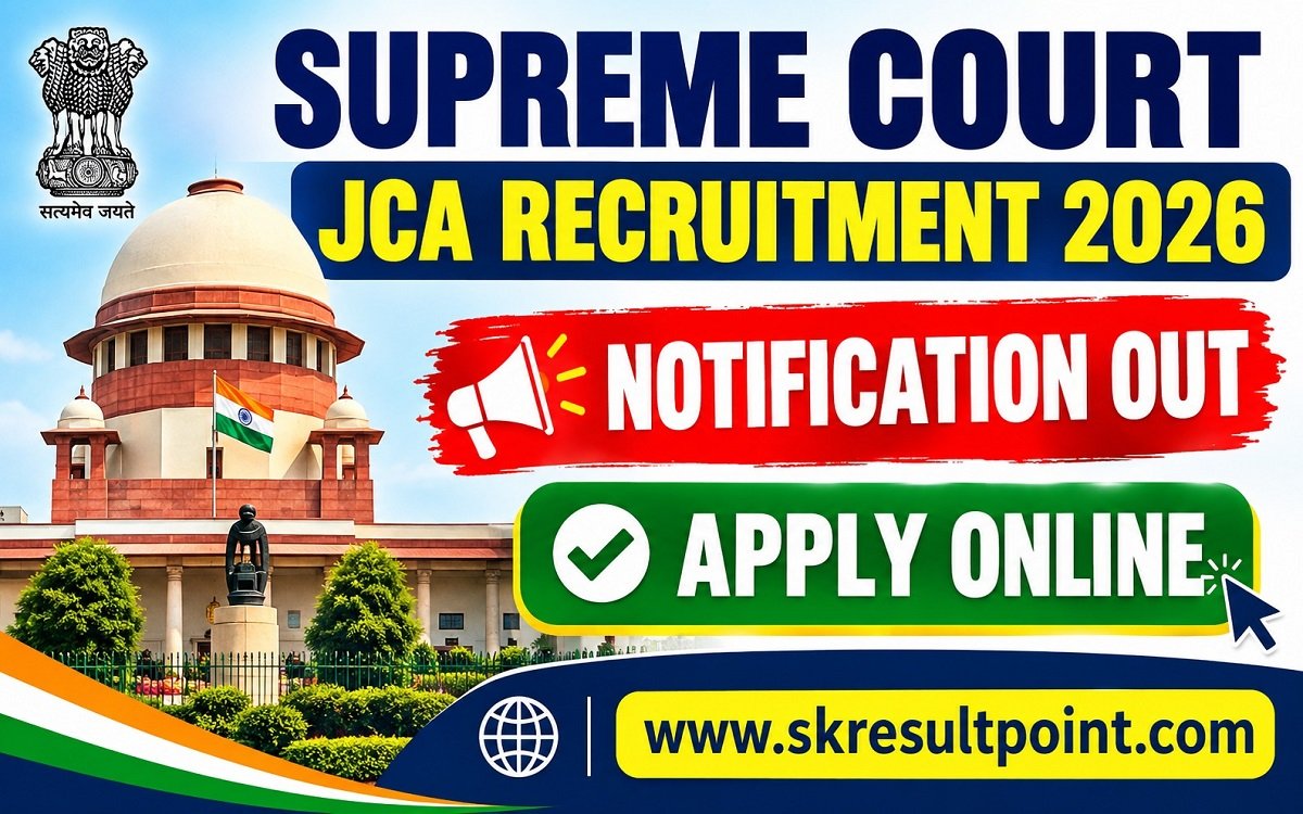 Supreme Court JCA Recruitment 2026