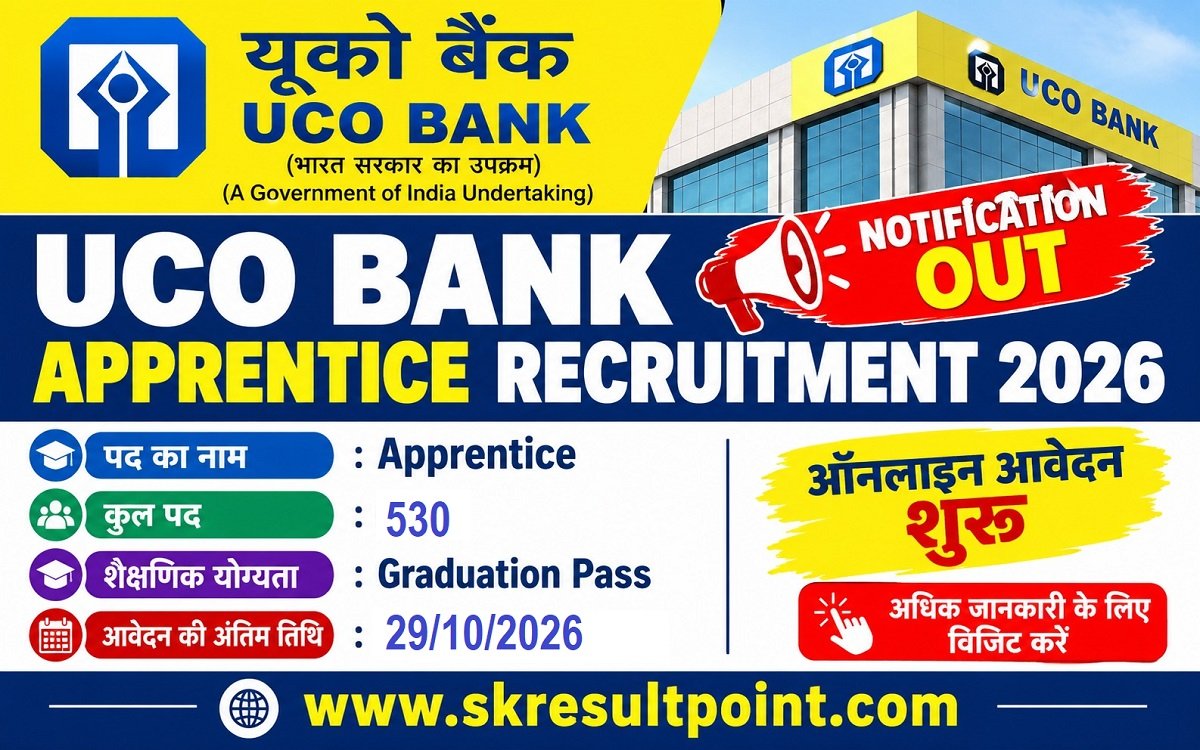 UCO Bank Apprentice Recruitment 2026